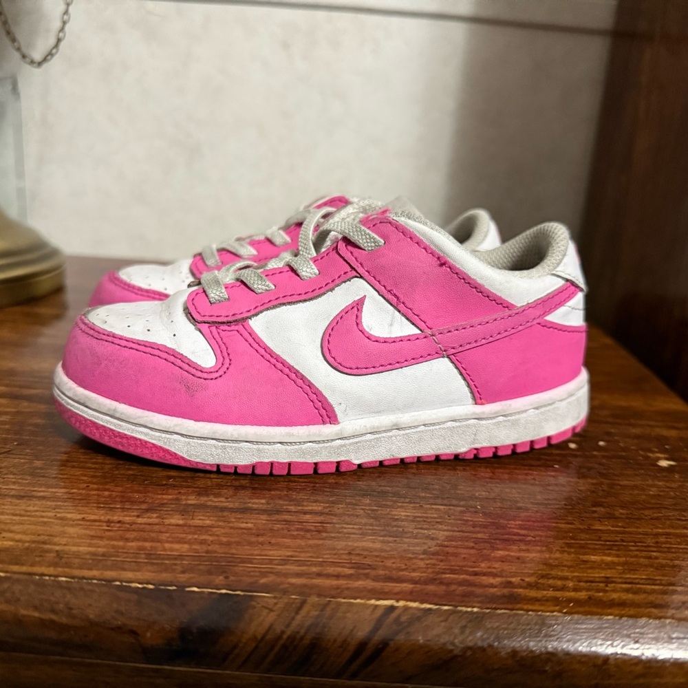 Nike Kids Pink and White Sneakers